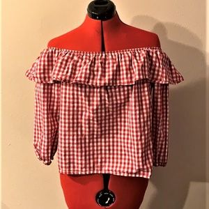 Off Shoulder Gingham